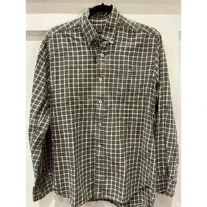 *Men's Fish Hippie Plaid Button Down, size medium